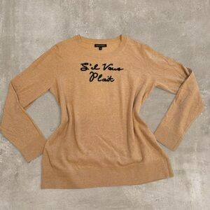 Banana Republic Beige Sweater with Black Detail